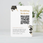 Carte D'accompagnement RSVP pour mariage | QR Code moderne photo blanche (Debout devant)