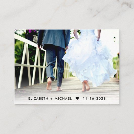 Carte D'accompagnement RSVP QR Code Mariage photo (Dos)