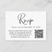 Carte D'accompagnement RSVP QR Code Mariage photo (Devant)