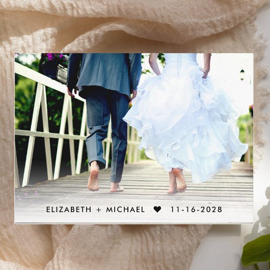 Carte D'accompagnement RSVP QR Code Photo Creative Mariage