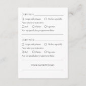 Carte D'accompagnement RSVP Sélection de repas Hydrangea 2 Mariage invité (Dos)