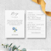 Carte D'accompagnement RSVP Sélection de repas Hydrangea 2 Mariage invité