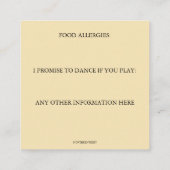 Carte D'accompagnement RSVP simple et modifiable (Dos)