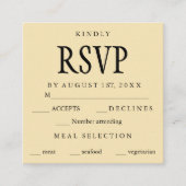 Carte D'accompagnement RSVP simple et modifiable (Devant)