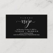 Carte D'accompagnement RSVP Site Mariage Rappel, Classique moderne (Devant)