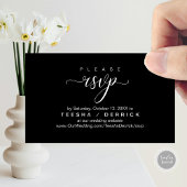 Carte D'accompagnement RSVP Site Mariage Rappel, Classique moderne