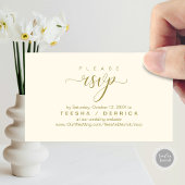 Carte D'accompagnement RSVP Site Mariage Rappel, Classique moderne