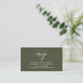 Carte D'accompagnement RSVP Site Mariage Rappel, Classique moderne (Debout devant)