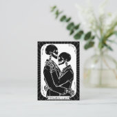 Carte D'accompagnement RSVP Skeletons gothiques Jusqu'à la mort Code QR M (Debout devant)