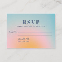 RSVP tendance Retro bleu céleste