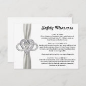 Carte D'accompagnement Ruban Blanc Infini Sécurité du Cœur Mesures de séc (Devant / Derrière)