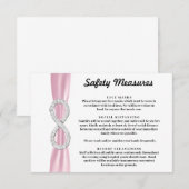Carte D'accompagnement Ruban Rose Diamant Sécurité Mesures Infinity (Devant / Derrière)