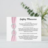 Carte D'accompagnement Ruban Rose Diamant Sécurité Mesures Infinity (Debout devant)