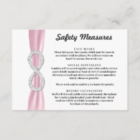 Ruban Rose Diamant Sécurité Mesures Infinity