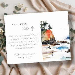 Carte D'accompagnement Ruby Beach Olympic National Park Détails sur le Ma