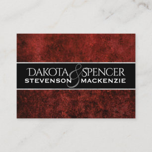 Carte D'accompagnement Ruby Mariage   Insérez le thème rouge Crimson Garn