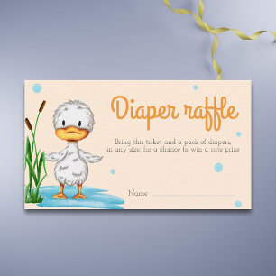 Carte D'accompagnement Rupture de baby shower de canard neutre