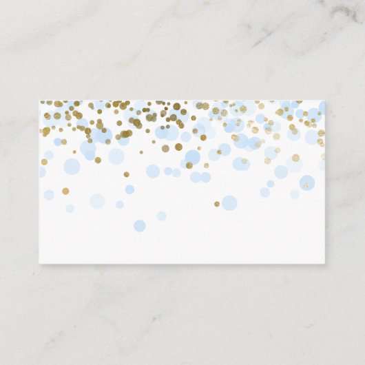 Carte D'accompagnement Rupture de couche - bleu, baby shower garçon confe (Dos)