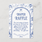 Carte D'accompagnement Rupture de couche classique bleu floral (Devant)