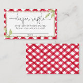 Carte D'accompagnement Rupture d'été en vichy bois rouge barbecue (Devant / Derrière)