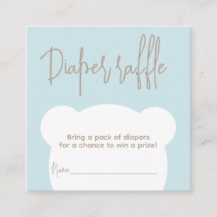 Carte D'accompagnement Rupture minimaliste simple Baby shower d'ours