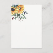 Carte D'accompagnement Russe Aquarelle Bourgogne Mariage de automne (Dos)