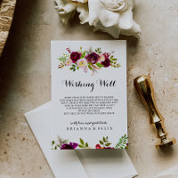 Russe Blush Bourgogne Floral Mariage Wishing well