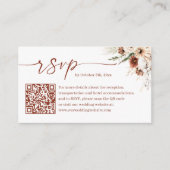 Carte D'accompagnement Russe Boho Terracotta Mariage QR Code RSVP (Devant)