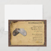 Carte D'accompagnement Russe Country Cowboy Casquettes Barbed Mariage (Devant / Derrière)