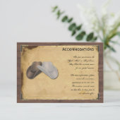 Carte D'accompagnement Russe Country Cowboy Casquettes Barbed Mariage (Debout devant)