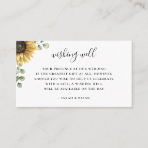 Carte D'accompagnement Russe Mariage de la Sunflower Navy