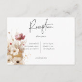 Carte D'accompagnement Russe Rouge Orge Aquarelle Fleur sauvage Réception (Devant)