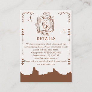 Carte D'accompagnement Russe Western Ranch Farm Grange Cowboy Merci