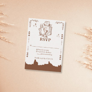 Carte D'accompagnement Russe Western Ranch Farm Grange Cowboy Merci