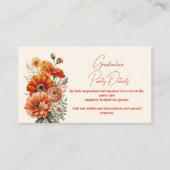 Carte D'accompagnement Rust Fleurs en terre cuite Burnt Orange Graduation (Devant)