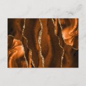 Carte D'accompagnement Rust Gold Agate Navy Blue Script Mariage Réception (Dos)
