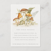 Carte D'accompagnement Rust Orange Champagne Fern Folid Détails Mariage (Devant)