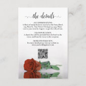 Carte D'accompagnement Rust Orange Rose Élégant détails de mariage QR Cod (Devant)