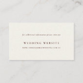 Carte D'accompagnement Rust Orange Woods Mountain Sketch Mariage Website (Dos)