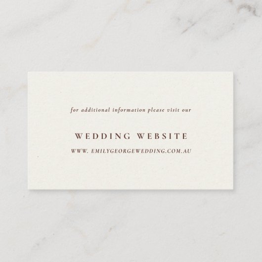 Carte D'accompagnement Rust Orange Woods Mountain Sketch Mariage Website (Dos)