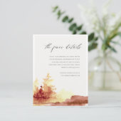 Carte D'accompagnement Rust Orange Yellow Fall Trees Mariages Détails (Debout devant)