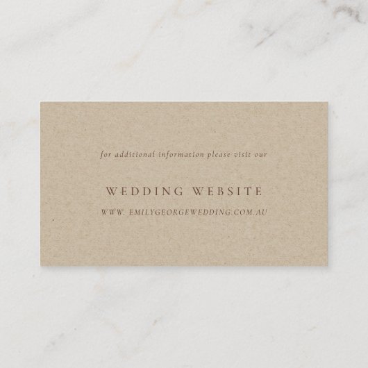 Carte D'accompagnement Rust Pine Woods Mountain Sketch Mariage Website (Dos)