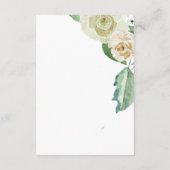 Carte D'accompagnement Rustic Airy Neutral Floral Détails du Mariage (Dos)