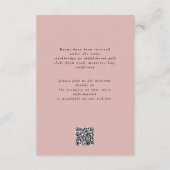 Carte D'accompagnement Rustic Antler Floral Wedding woodland Boho Details (Dos)