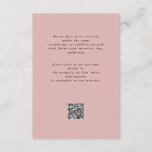 Carte D'accompagnement Rustic Antler Floral Wedding woodland Boho Details (Dos)