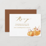 Carte D'accompagnement Rustic Automne Citrouille Site Mariage RSVP Gold<br><div class="desc">Cette carte de boîtier RSVP site mariage présente des fleurs d'aquarelle rustique et des citrouilles en orange brûlé, or, terre cuite, bordeaux, rougis avec de l'herbe pampa beige et marron. Pour une personnalisation plus avancée de cette conception, cliquez sur le lien "customiser plus loin". Des articles correspondants sont également disponibles....</div>