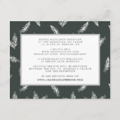 Carte D'accompagnement Rustic Automne Mariage Détails du client Boîtier (Dos)