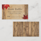 Carte D'accompagnement Rustic Automne quitte Livre Raffle Billets (Devant / Derrière)