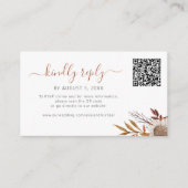 Carte D'accompagnement Rustic autumn fall boho wedding online rsvp (Devant)