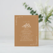 Carte D'accompagnement Rustic Barn Goldenrod Détails du Mariage de automn (Debout devant)